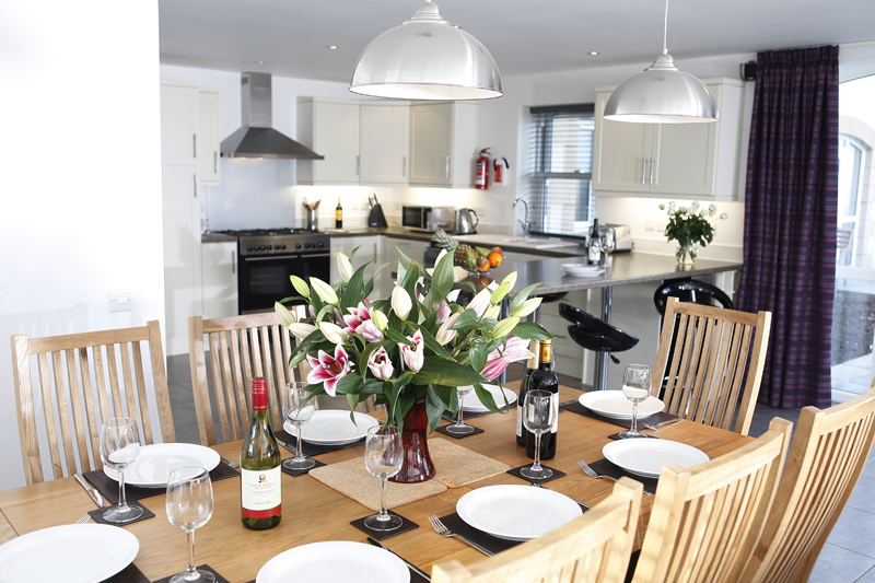 Spacious kitchen/dining areas in The Steading houses